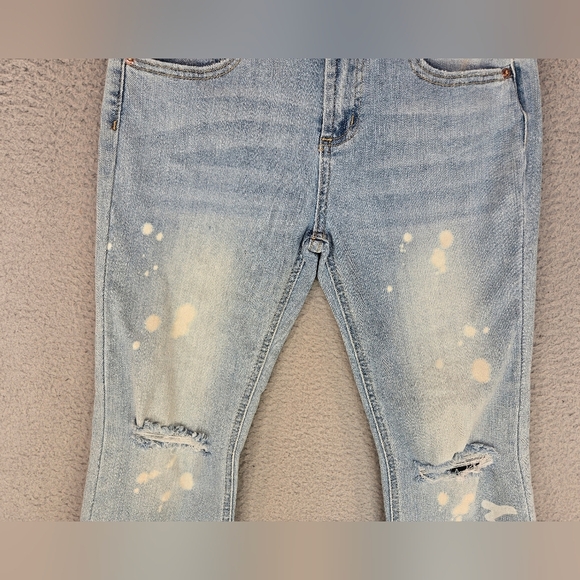 Juicy Couture Kids Cropped Kick Flare Jeans Sz 12 Lightwash Denim - Picture 3 of 12